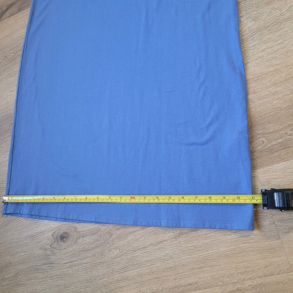 168$ Eileen Fisher Women's Organic Cotton Crew Neck Dress Blue Small Sleeveless. - Picture 10 of 13
